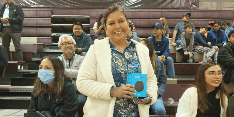 ¡Nuestra ganadora de la rifa!